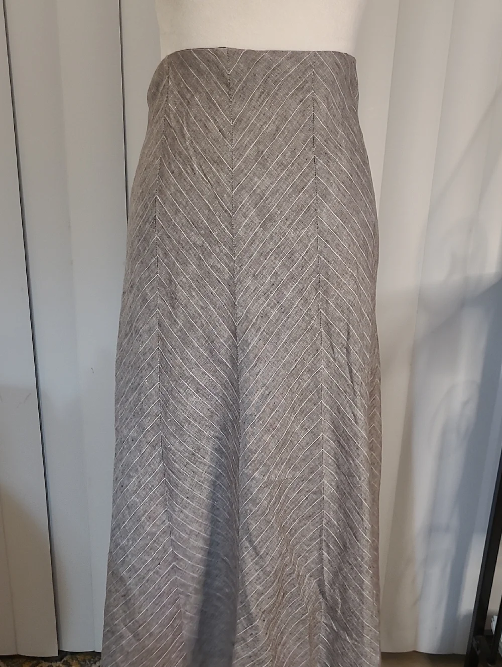 Vtg Orvis 100% Linen Herrington Maxi Skirt
